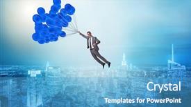  Presentation with challenge - Audience pleasing presentation design consisting of flying on balloon in challenge backdrop and a  colored foreground