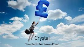  Presentation with british - Presentation theme with flying on british pound sign background and a  colored foreground