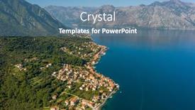  Presentation with kotor montenegro - PPT theme with flying-over-kotor-bay background and a teal colored foreground