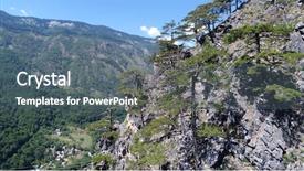  Presentation with forest morning - Colorful PPT theme enhanced with flying over pine tree forest backdrop and a gray colored foreground