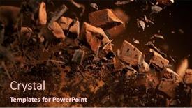  Presentation with chocolate - Presentation consisting of flying-pieces-of-crushed-chocolate background and a wine colored foreground