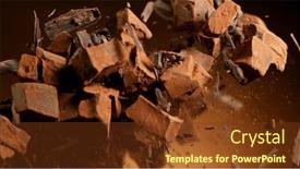  Presentation with chocolate - Slide set enhanced with flying-pieces-of-crushed-chocolate background and a tawny brown colored foreground