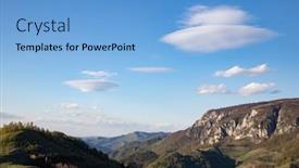  Presentation with cloud - Slide deck with flying-saucer-shaped-white-cloud background and a light blue colored foreground