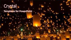  Presentation with lanna lantern - Slides featuring yeepeng festival thai lanna background and a wine colored foreground