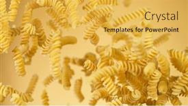  Presentation with freeze - Theme featuring flying-uncooked-italian-pasta-fusilli background and a yellow colored foreground