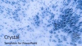  Presentation with summer winter autumn spring - Theme featuring flyover - aerial view of winter snowy background and a light blue colored foreground