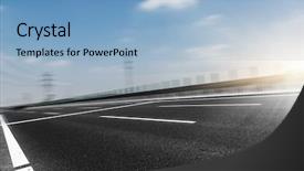  Presentation with china shanghai - Slide set with flyover - empty road overpass of shanghai background and a light blue colored foreground