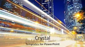  Presentation with traffic light - PPT theme featuring flyover - hong kong modern city high background and a lemonade colored foreground