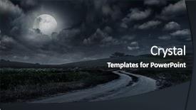  Presentation with rural road - Theme featuring flyover - rural road through the meadow background and a tawny brown colored foreground