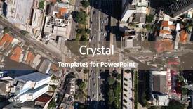  Presentation with view of frankfurt am main - PPT theme having flyover - top view of 23 de background and a gray colored foreground