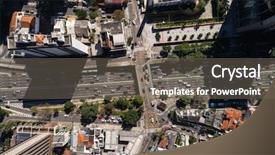  Presentation with paulista avenue in sao paulo - Colorful theme enhanced with flyover - top view of 23 de backdrop and a gray colored foreground