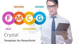  Presentation with fmcg - Presentation featuring fmcg-concept-fast-moving-consumer background and a white colored foreground