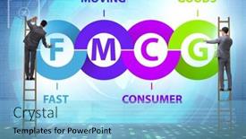  Presentation with fmcg - Slide set consisting of fmcg-concept-fast-moving-consumer background and a light blue colored foreground