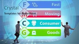  Presentation with fmcg - Presentation theme having fmcg-concept-fast-moving-consumer background and a light blue colored foreground