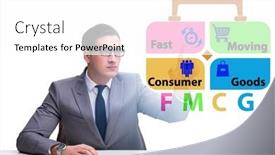  Presentation with fmcg - Presentation design featuring fmcg-concept-fast-moving-consumer background and a white colored foreground