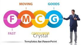  Presentation with fmcg - Slide set consisting of fmcg-concept-fast-moving-consumer background and a white colored foreground