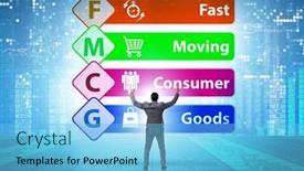  Presentation with fmcg - Presentation design featuring fmcg-concept-fast-moving-consumer background and a light blue colored foreground