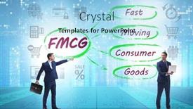  Presentation with fmcg - Slide set enhanced with fmcg-concept-fast-moving-consumer background and a light blue colored foreground