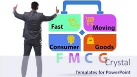  Presentation with fmcg - PPT layouts with fmcg-concept-fast-moving-consumer background and a sky blue colored foreground