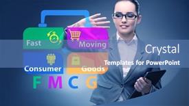  Presentation with fmcg - PPT layouts enhanced with fmcg-concept-fast-moving-consumer background and a teal colored foreground