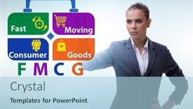  Presentation with fmcg - Presentation theme enhanced with fmcg-concept-fast-moving-consumer background and a light blue colored foreground