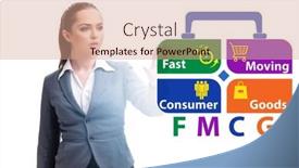  Presentation with fmcg - Presentation design enhanced with fmcg-concept-fast-moving-consumer background and a coral colored foreground