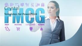  Presentation with fmcg - Slide deck having fmcg-concept-fast-moving-consumer background and a light blue colored foreground