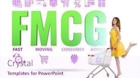  Presentation with fmcg - Presentation design consisting of fmcg-concept-fast-moving-consumer background and a pink colored foreground