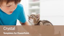  Presentation with ears - Audience pleasing presentation theme consisting of fmea - my kitten has fleas backdrop and a coral colored foreground