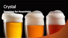  Presentation with foam - Colorful presentation design enhanced with foam - different beer in glasses isolated backdrop and a black colored foreground