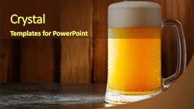  Presentation with beer foam - Theme with foam - mug with beer background and a wine colored foreground