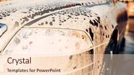  Presentation with car wash - Amazing slide deck having foam automobile in suds backdrop and a lemonade colored foreground