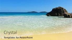  Presentation with foam - Slides enhanced with foam-beach-seascape background and a blonde colored foreground