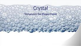  Presentation with foam - Presentation theme enhanced with foam isolated on white background and a sky blue colored foreground