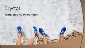  Presentation with rolling stones - Colorful PPT layouts enhanced with foam shore with rolling stones backdrop and a light gray colored foreground