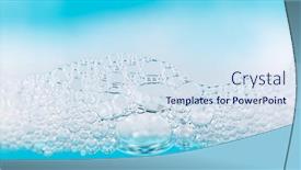  Presentation with foam - Theme having foam-soap-foam-popping-bubbles background and a sky blue colored foreground