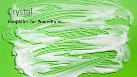  Presentation with soap foam suds - Slide deck featuring foam-soap-suds-on-green background and a seafoam green colored foreground