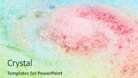  Presentation with abstract teal color - PPT theme featuring foaming foaming - abstract color foam close-up background and a soft green colored foreground