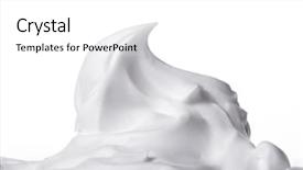  Presentation with air - PPT theme consisting of foaming foaming - air cream background and a white colored foreground