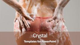  Presentation with soap - Cool new theme with foaming foaming - beautiful young lady topless backdrop and a tawny brown colored foreground