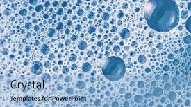  Presentation with texture - Cool new PPT theme with foaming foaming - blue foam texture close up backdrop and a light blue colored foreground