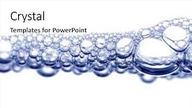  Presentation with floral border over white - Colorful PPT theme enhanced with foaming foaming - bubbles isolated over white backdrop and a  colored foreground