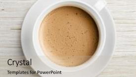  Presentation with coffee cup - Cool new presentation theme with foaming foaming - coffee cup with foam backdrop and a mint green colored foreground