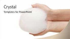  Presentation with soap - Colorful slide deck enhanced with foaming foaming - foam of soap and female backdrop and a white colored foreground