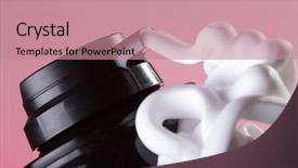  Presentation with soap foam suds - Theme having foaming foaming - white shaving foam background and a coral colored foreground