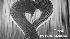  Presentation with black abstract - Slide set having foamy-heart-stains-on-black background and a gray colored foreground