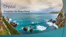  Presentation with pacific island - PPT layouts enhanced with foamy-ocean-surf-before background and a soft green colored foreground