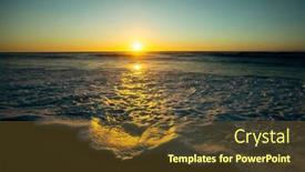  Presentation with golden - Presentation design consisting of foamy-surf-during-golden-sunset background and a  colored foreground