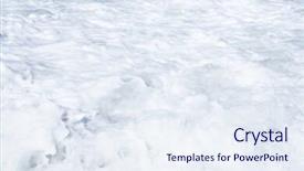  Presentation with ocean waves - Beautiful PPT theme featuring foamy waves of ocean as a natural background backdrop and a sky blue colored foreground