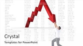  Presentation with digital - Audience pleasing theme consisting of focus high growth - digital composite of businessman stopping backdrop and a white colored foreground